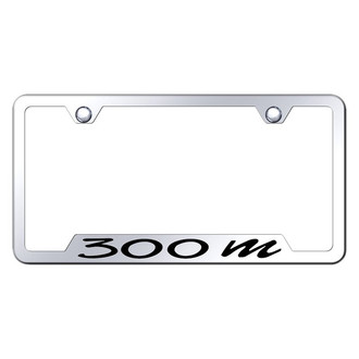 Autogold® - Chrome License Plate Frame with Laser Etched 300M Logo and Cut-Out