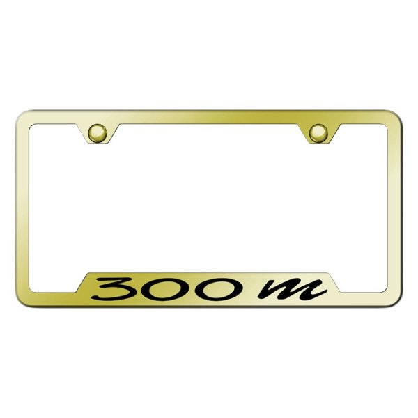 Autogold® - License Plate Frame with Laser Etched 300M Logo and Cut-Out