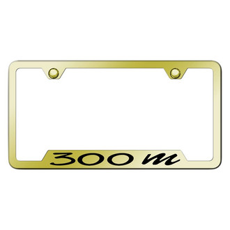 Autogold® - Gold License Plate Frame with Laser Etched 300M Logo and Cut-Out