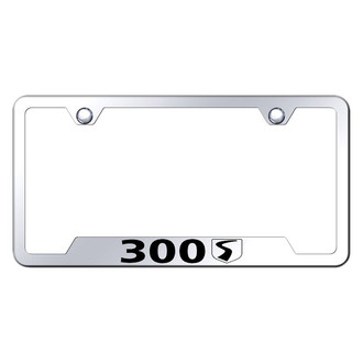 Autogold® - Chrome License Plate Frame with Laser Etched 300S Logo and Cut-Out
