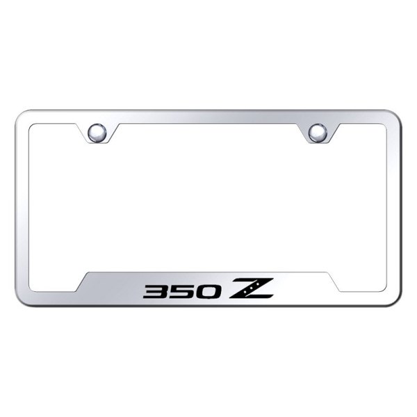 Autogold® - License Plate Frame with Laser Etched 350Z Logo and Cut-Out