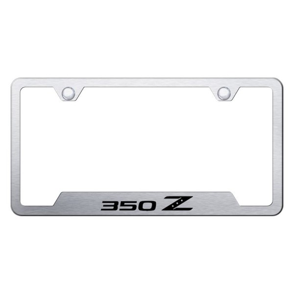Autogold® - License Plate Frame with Laser Etched 350Z Logo and Cut-Out