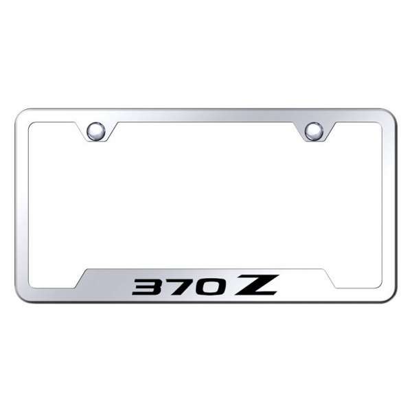 Autogold® - License Plate Frame with Laser Etched 370Z Logo and Cut-Out