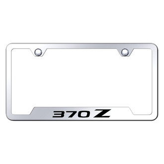 Autogold® - Chrome License Plate Frame with Laser Etched 370Z Logo and Cut-Out