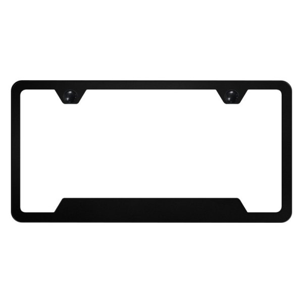 Autogold® - Slimline Plain 2-Hole License Plate Frame with Cut-Out