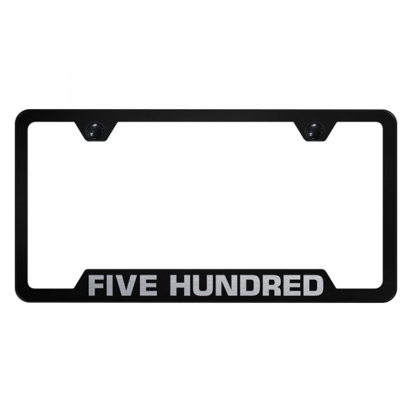 Autogold® - License Plate Frame with Laser Etched Five Hundred Logo and Cut-Out