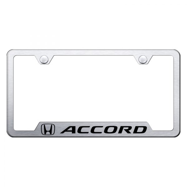 Autogold® - License Plate Frame with Laser Etched Accord Logo and Cut-Out