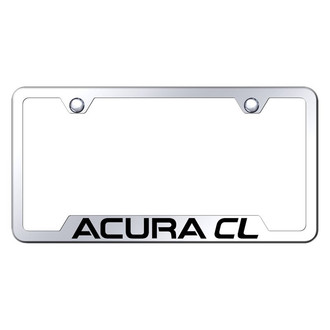 Autogold® - Chrome License Plate Frame with Laser Etched Acura CL Logo and Cut-Out