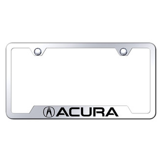 Autogold® - Chrome License Plate Frame with Laser Etched Acura Logo and Cut-Out