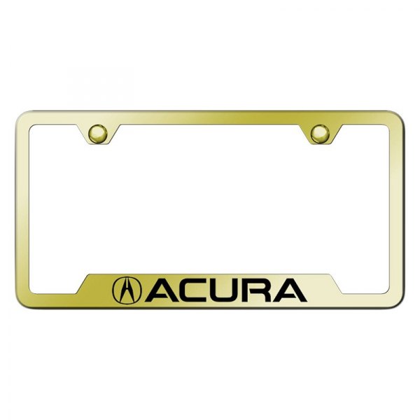 Autogold® - License Plate Frame with Laser Etched Acura Logo and Cut-Out