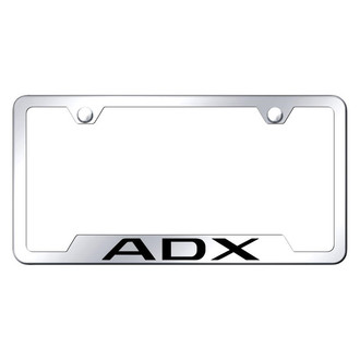 Autogold® - Chrome License Plate Frame with Laser Etched ADX Logo and Cut-Out