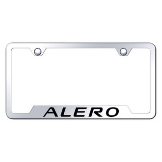 Autogold® - Chrome License Plate Frame with Laser Etched Alero Logo and Cut-Out