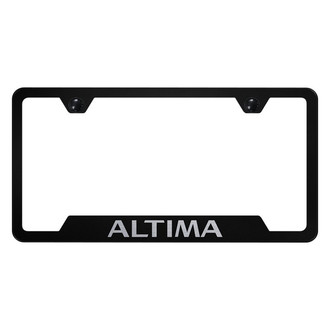 Autogold® - Black License Plate Frame with Laser Etched Altima Logo and Cut-Out