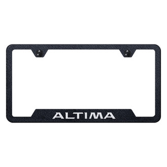 Autogold® - Rugged Black License Plate Frame with Laser Etched Altima Logo and Cut-Out
