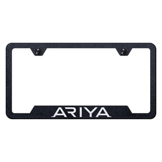 Autogold® - Rugged Black License Plate Frame with Laser Etched Ariya Logo and Cut-Out