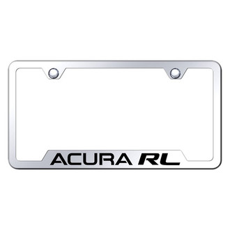 Autogold® - Chrome License Plate Frame with Laser Etched Acura RL Logo and Cut-Out