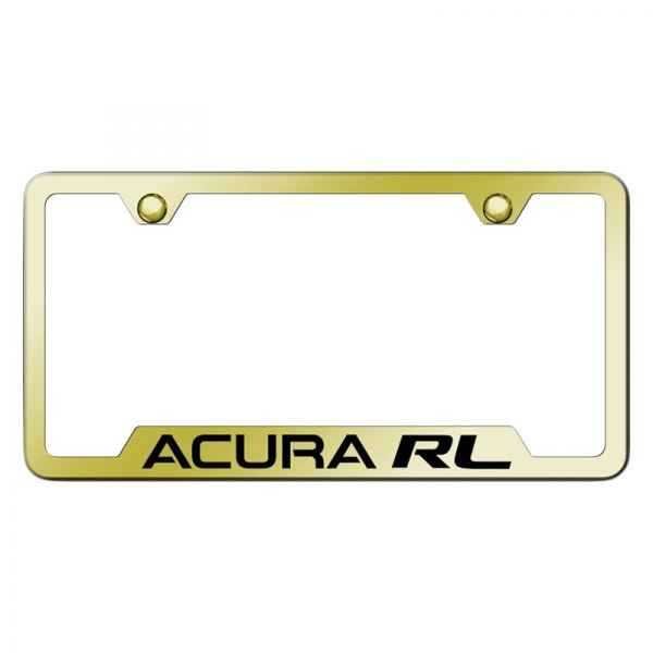 Autogold® - License Plate Frame with Laser Etched Acura RL Logo and Cut-Out
