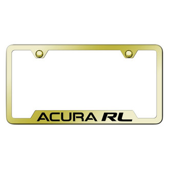Autogold® - Gold License Plate Frame with Laser Etched Acura RL Logo and Cut-Out