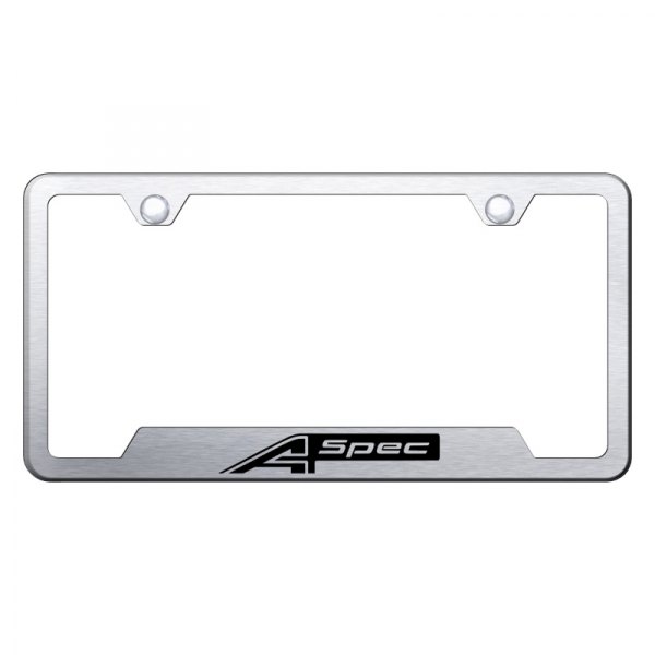 Autogold® - License Plate Frame with Laser Etched A Spec Logo and Cut-Out