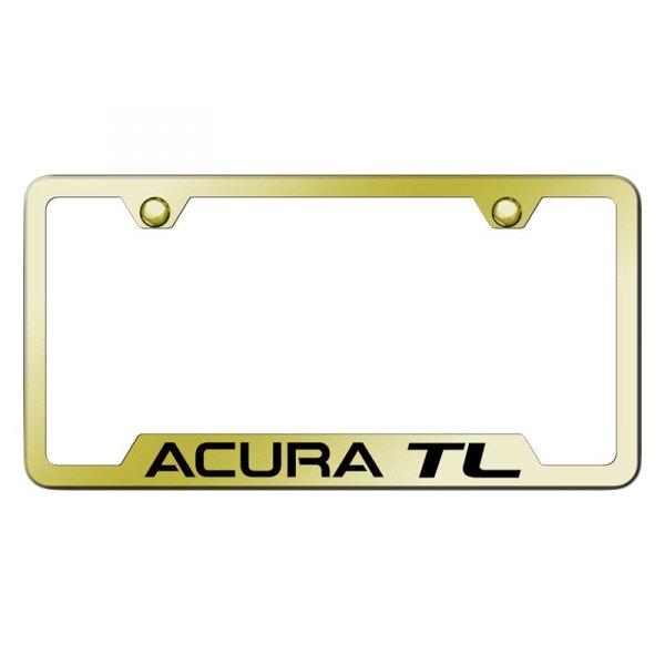 Autogold® - License Plate Frame with Laser Etched Acura TL Logo and Cut-Out