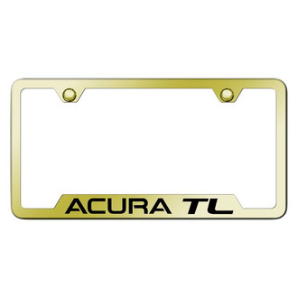 Autogold® - Gold License Plate Frame with Laser Etched Acura TL Logo and Cut-Out