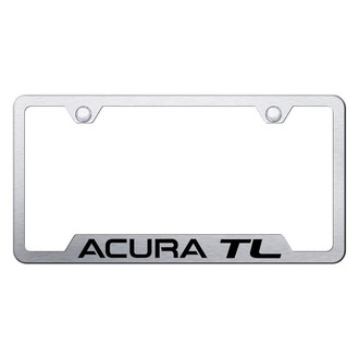 Autogold® - Brushed License Plate Frame with Laser Etched Acura TL Logo and Cut-Out