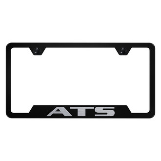 Autogold® - Black License Plate Frame with Laser Etched ATS Logo and Cut-Out