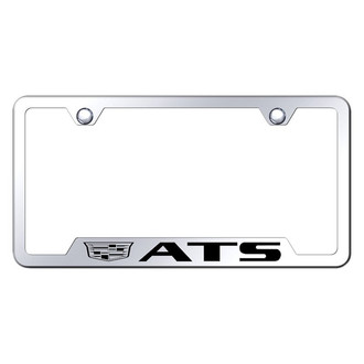 Autogold® - Chrome License Plate Frame with Laser Etched ATS New Logo and Cut-Out