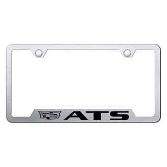 Autogold® - Brushed License Plate Frame with Laser Etched ATS New Logo and Cut-Out