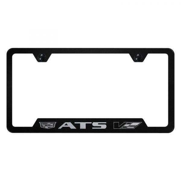 Autogold® - License Plate Frame with Laser Etched ATS-V New Logo and Cut-Out