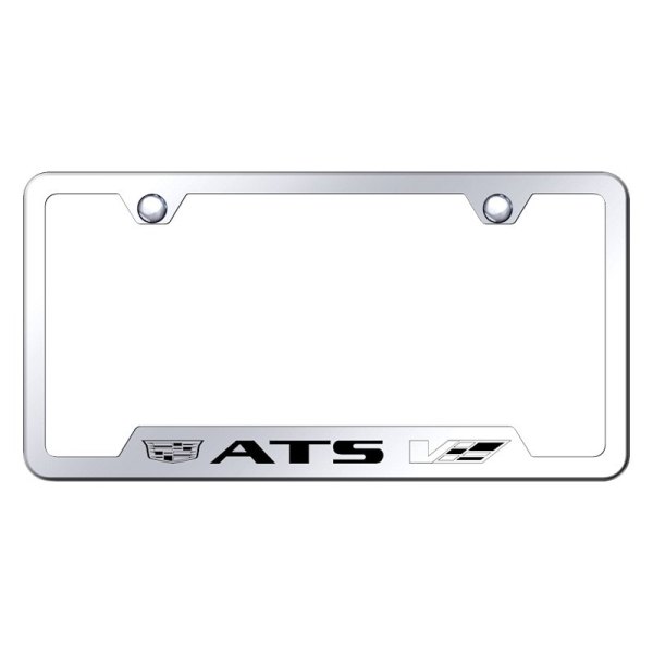 Autogold® - License Plate Frame with Laser Etched ATS-V New Logo and Cut-Out