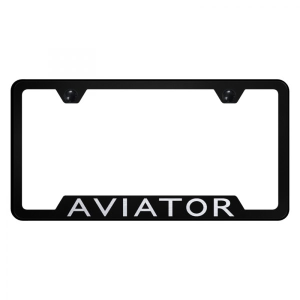 Autogold® - License Plate Frame with Laser Etched Aviator Logo and Cut-Out