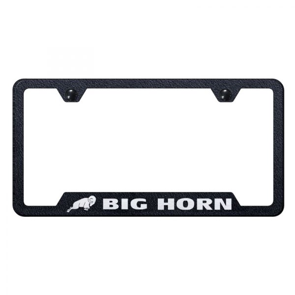 Autogold® - License Plate Frame with Laser Etched Big Horn Logo and Cut-Out