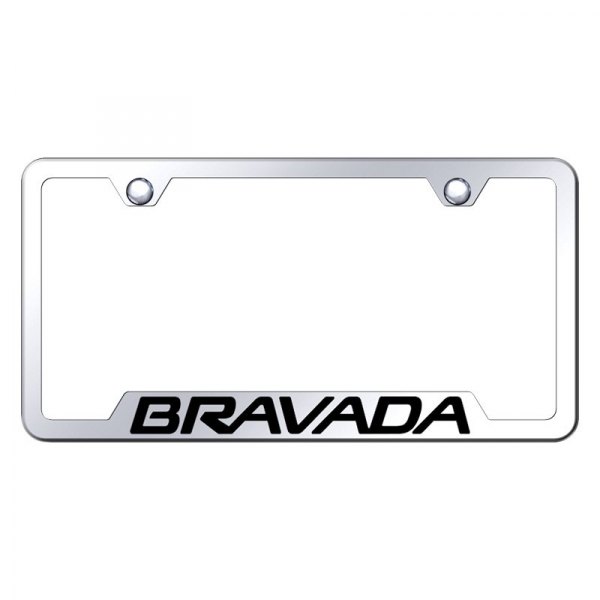 Autogold® - License Plate Frame with Laser Etched Bravada Logo and Cut-Out