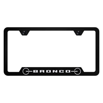 Autogold® - License Plate Frame with Laser Etched Bronco 2020 Grill and Cut-Out