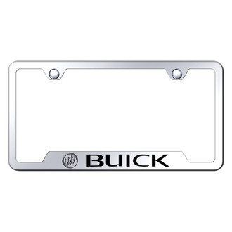 Autogold® - Chrome License Plate Frame with Laser Etched Buick Logo and Cut-Out
