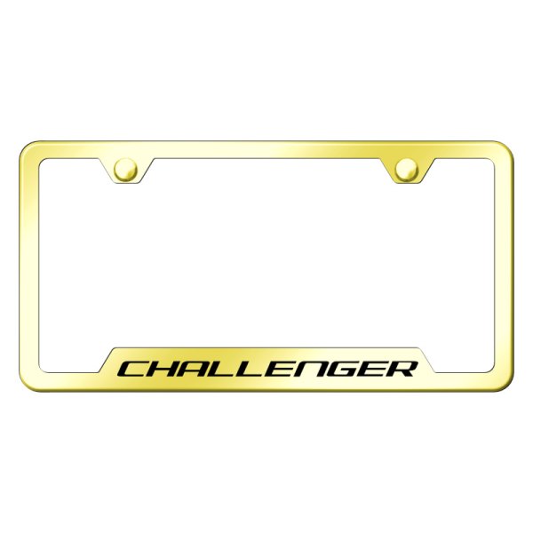 Autogold® - License Plate Frame with Laser Etched Challenger Logo and Cut-Out