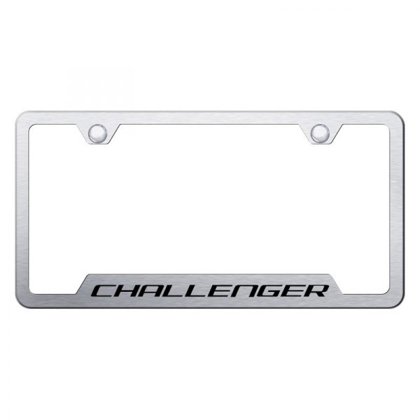 Autogold® - License Plate Frame with Laser Etched Challenger Logo and Cut-Out