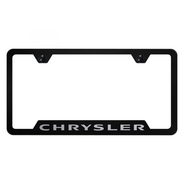 Autogold® - License Plate Frame with Laser Etched Chrysler Logo and Cut-Out