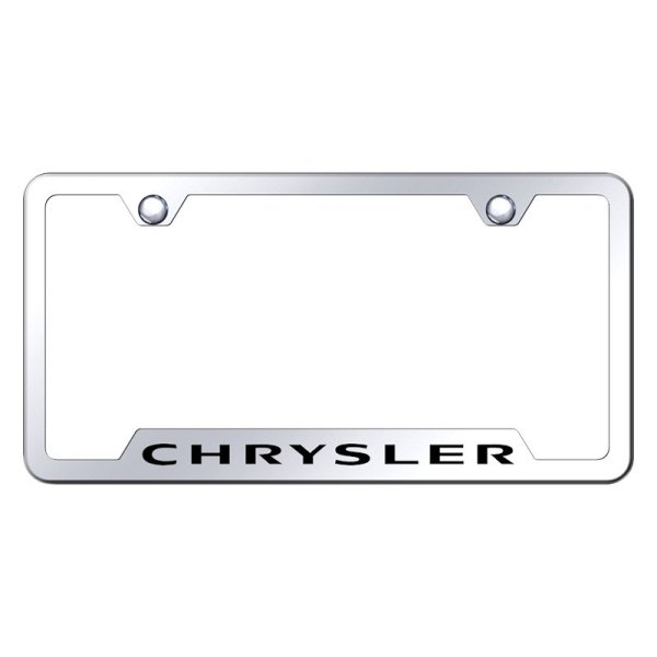 Autogold® - License Plate Frame with Laser Etched Chrysler Logo and Cut-Out