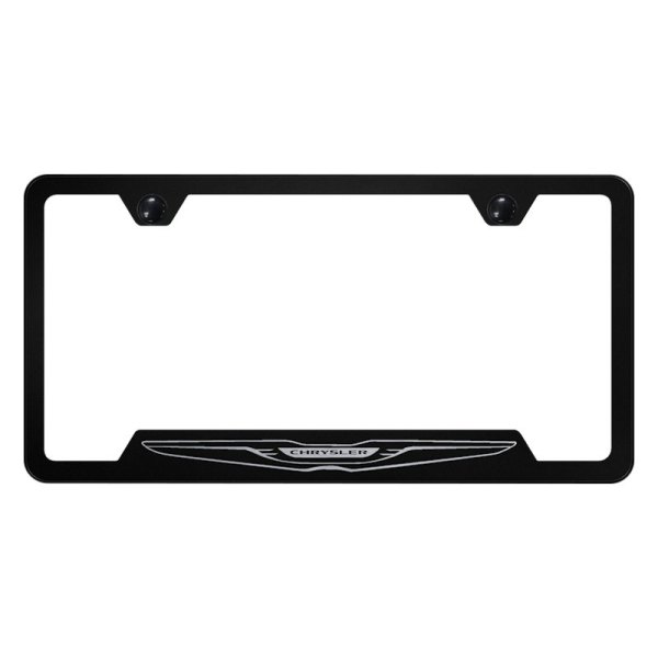 Autogold® - License Plate Frame with Laser Etched Chrysler Only Logo and Cut-Out