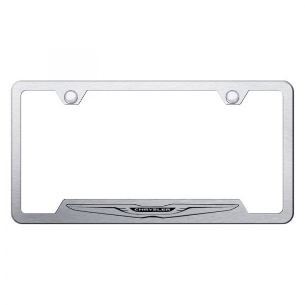 Autogold® - License Plate Frame with Laser Etched Chrysler Only Logo and Cut-Out