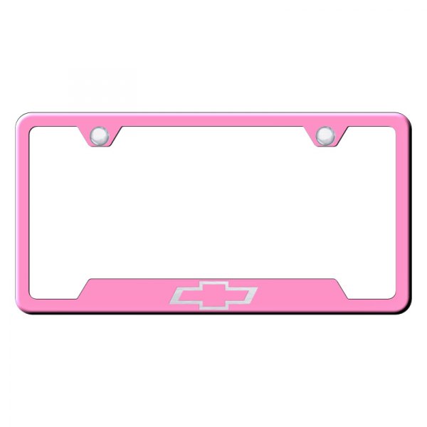 Autogold® - License Plate Frame with Laser Etched Chevrolet Only Logo and Cut-Out