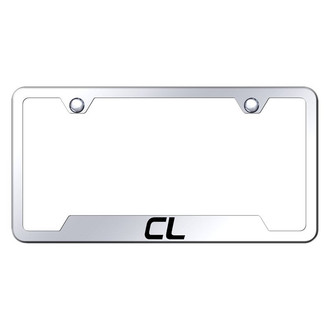 Autogold® - Chrome License Plate Frame with Laser Etched CL Logo and Cut-Out