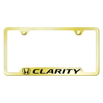 Autogold® - Gold License Plate Frame with Laser Etched Clarity Logo and Cut-Out