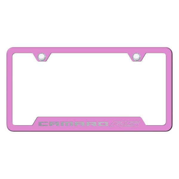 Autogold® - License Plate Frame with Laser Etched Camaro RS Logo and Cut-Out