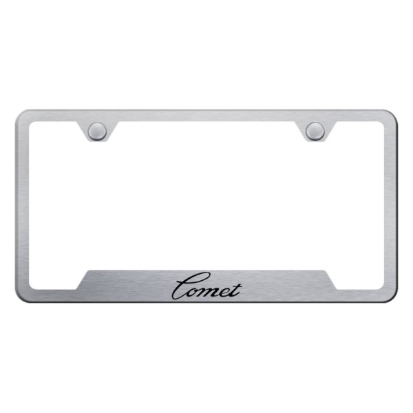 Autogold® - License Plate Frame with Laser Etched Comet Logo and Cut-Out