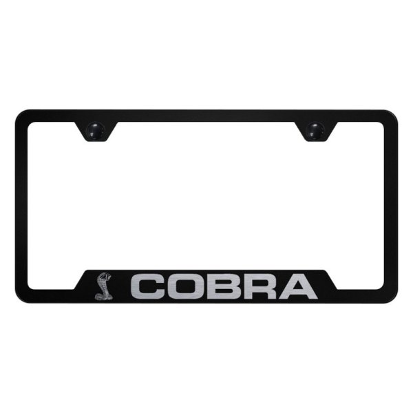 Autogold® - License Plate Frame with Laser Etched Cobra Logo and Cut-Out