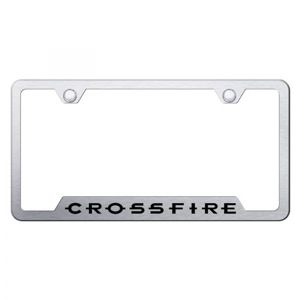 Autogold® - License Plate Frame with Laser Etched Crossfire Logo and Cut-Out
