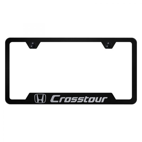 Autogold® - License Plate Frame with Laser Etched CrossTour Logo and Cut-Out
